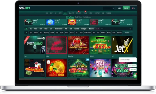 DashBet Ethiopia platform on notebook